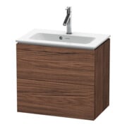 Duravit Waschtischunterschrank Compact L-Cube 62x39,1cm, Nussb dkl., 2 Schub., wandhängend