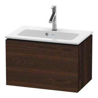 Duravit Waschtischunterschrank Compact L-Cube 62x39,1cm, Nussb geb., 1 Ausz., wandhängend