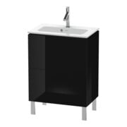 Duravit Waschtischunterschrank Compact L-Cube 62x39,1cm, sw hgl, 2 Auszüge, stehend