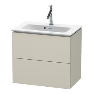 Duravit Waschtischunterschrank Compact L-Cube 62x39,1cm, Tau ma, 2 Schub., wandhängend