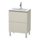 Duravit Waschtischunterschrank Compact L-Cube 62x39,1cm, Tau matt, 2 Auszüge, stehend-1