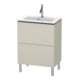Duravit Waschtischunterschrank Compact L-Cube 62x39,1cm, Tau matt, 2 Auszüge, stehend-1