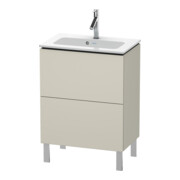 Duravit Waschtischunterschrank Compact L-Cube 62x39,1cm, Tau matt, 2 Auszüge, stehend