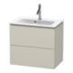 Duravit Waschtischunterschrank Compact L-Cube 62x39,1cm, Tau matt, 2 Schub., wandhängend-1