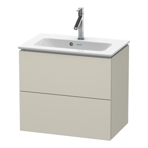 Duravit Waschtischunterschrank Compact L-Cube 62x39,1cm, Tau matt, 2 Schub., wandhängend