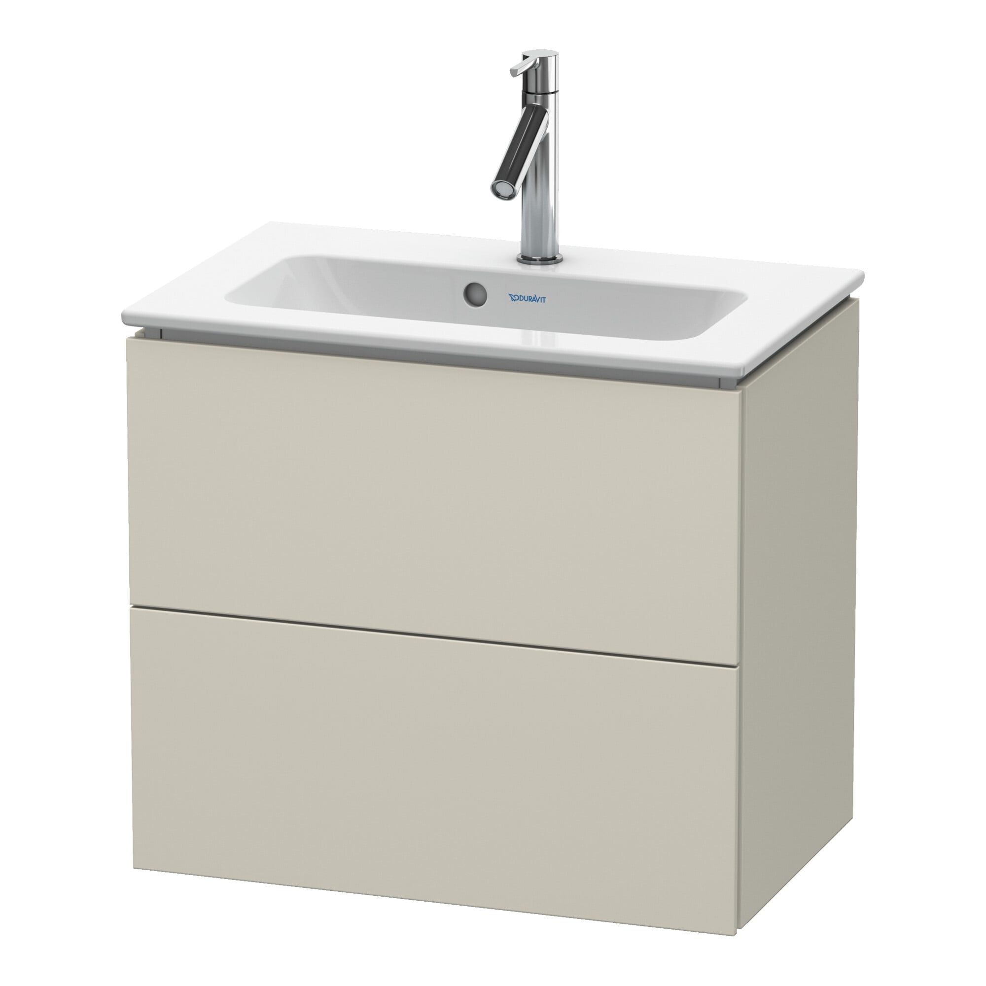 Duravit Waschtischunterschrank Compact L-Cube 62x39,1cm, Tau matt, 2 Schub., wandhängend