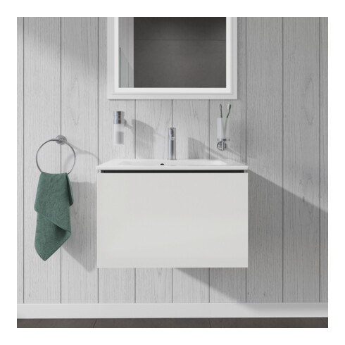 Duravit Waschtischunterschrank Compact L-Cube 62x39,1cm, we. hgl, 1 Ausz., wandhängend