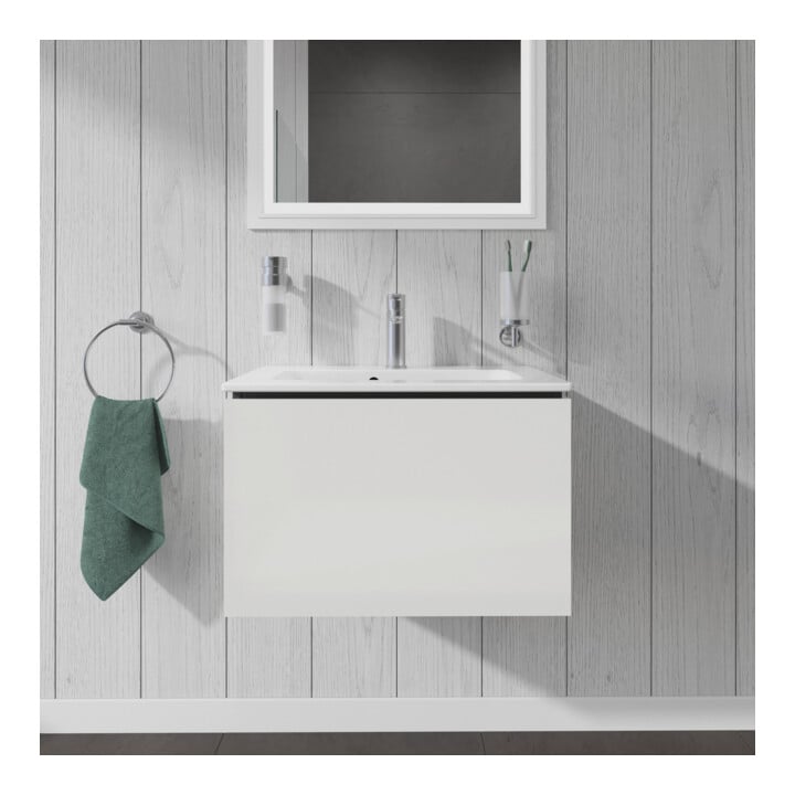Duravit Waschtischunterschrank Compact L-Cube 62x39,1cm, we. hgl, 1 Ausz., wandhängend