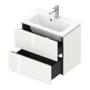 Duravit Waschtischunterschrank Compact L-Cube 62x39,1cm, we. hgl, 2 Schub., wandhängend-2