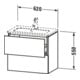 Duravit Waschtischunterschrank Compact L-Cube 62x39,1cm, we. hgl, 2 Schub., wandhängend