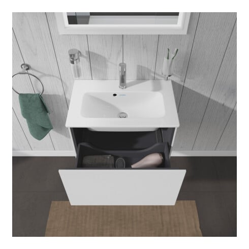 Duravit Waschtischunterschrank Compact L-Cube 62x39,1cm, we. ma, 1 Auszug, wandhängend
