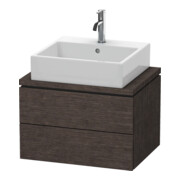 Duravit Waschtischunterschrank Compact L-Cube 62x47,7cm, E dkl. geb., f Kons, 2 Schub.