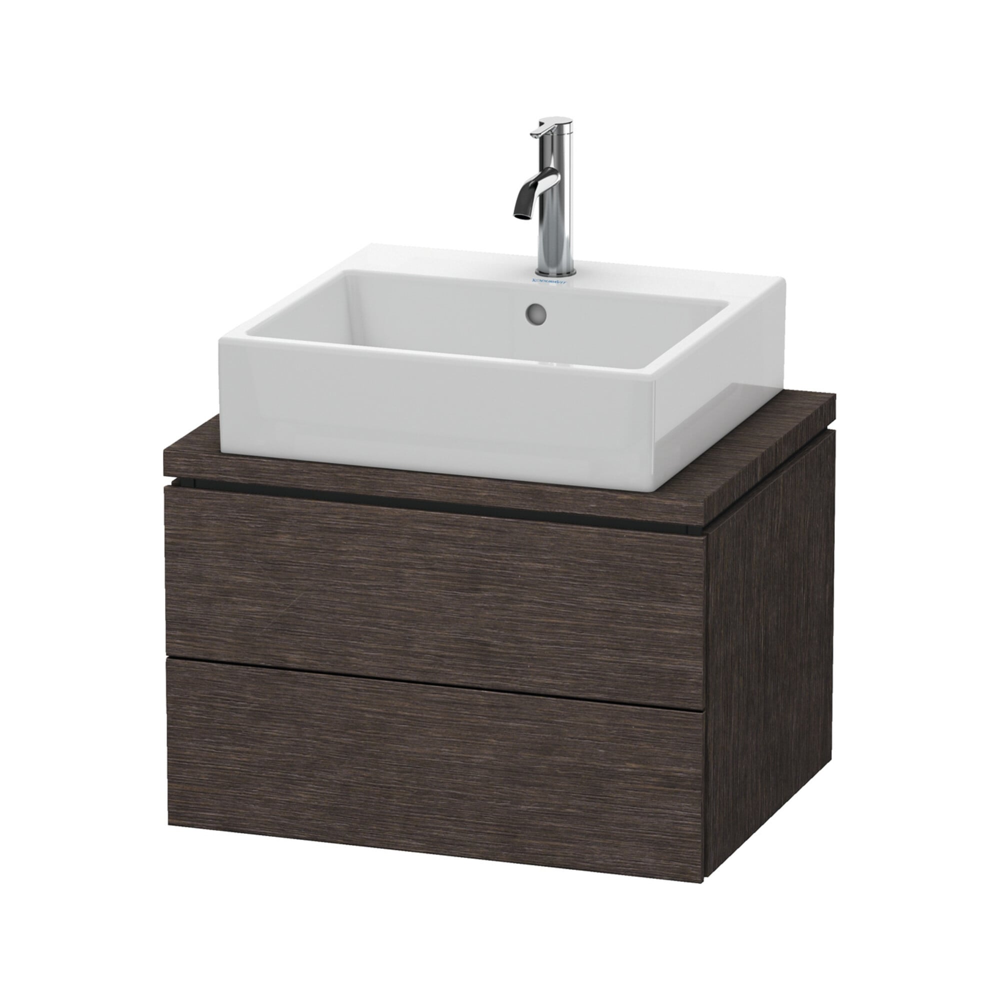 Duravit Waschtischunterschrank Compact L-Cube 62x47,7cm, E dkl. geb., f Kons, 2 Schub.