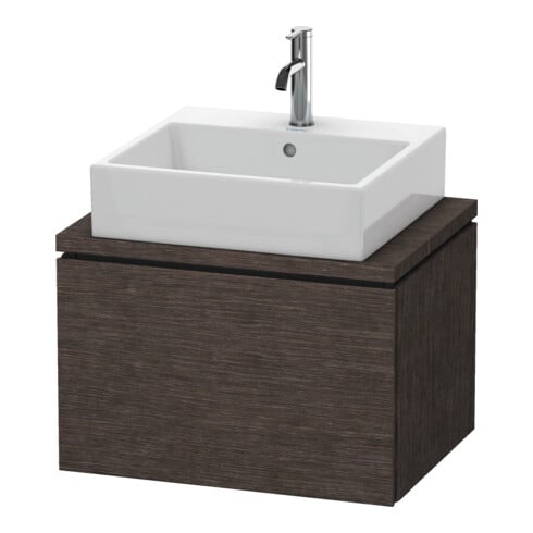 Duravit Waschtischunterschrank Compact L-Cube 62x47,7cm, Ei dkl. geb., f Kons, 1 Ausz.
