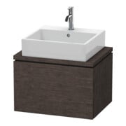 Duravit Waschtischunterschrank Compact L-Cube 62x47,7cm, Ei dkl. geb., f Kons, 1 Ausz.