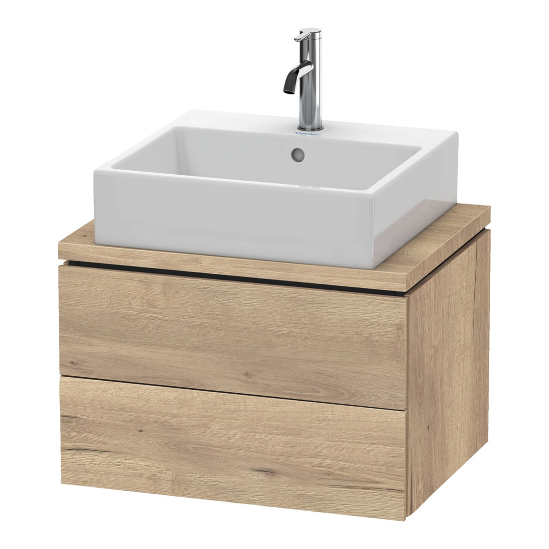 Duravit Waschtischunterschrank Compact L-Cube 62x47,7cm, Ei marm., f Kons, 2 Schub.