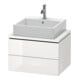 Duravit Waschtischunterschrank Compact L-Cube 62x47,7cm, Ei marm., f Kons, 2 Schub.