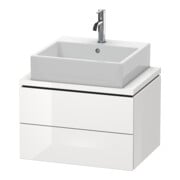 Duravit Waschtischunterschrank Compact L-Cube 62x47,7cm, Ei marm., f Kons, 2 Schub.-2