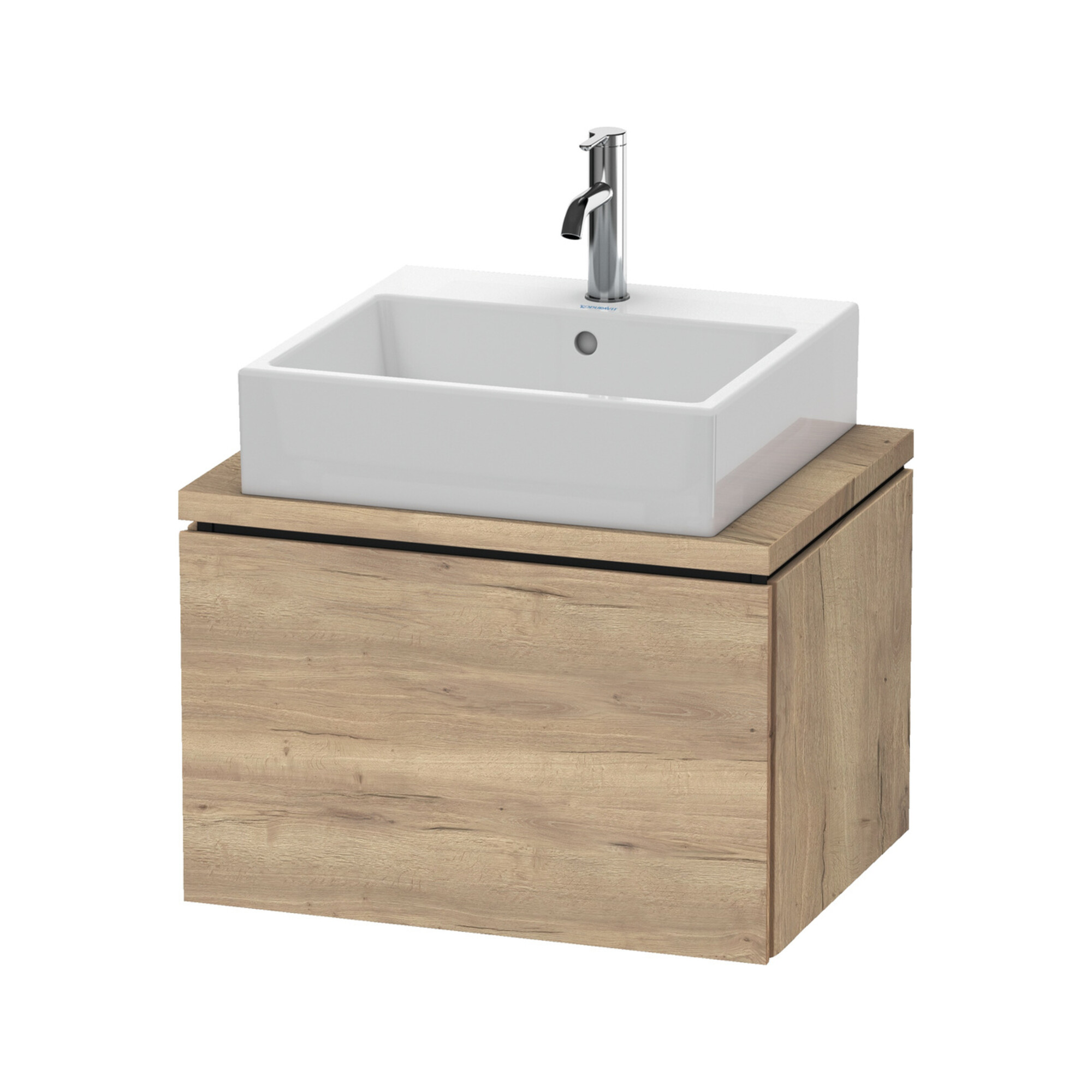 Duravit Waschtischunterschrank Compact L-Cube 62x47,7cm, Ei marm., f Konsole, 1 Auszug