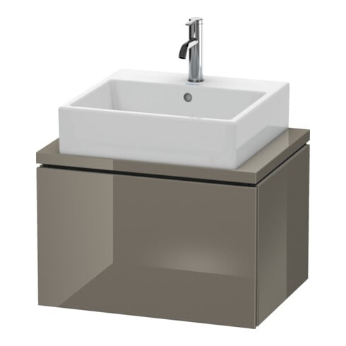 Duravit Waschtischunterschrank Compact L-Cube 62x47,7cm, flan. Gr hgl, f Kons, 1 Ausz.