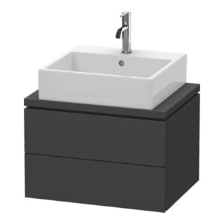 Duravit Waschtischunterschrank Compact L-Cube 62x47,7cm, graph ma, f Kons, 2 Schub.