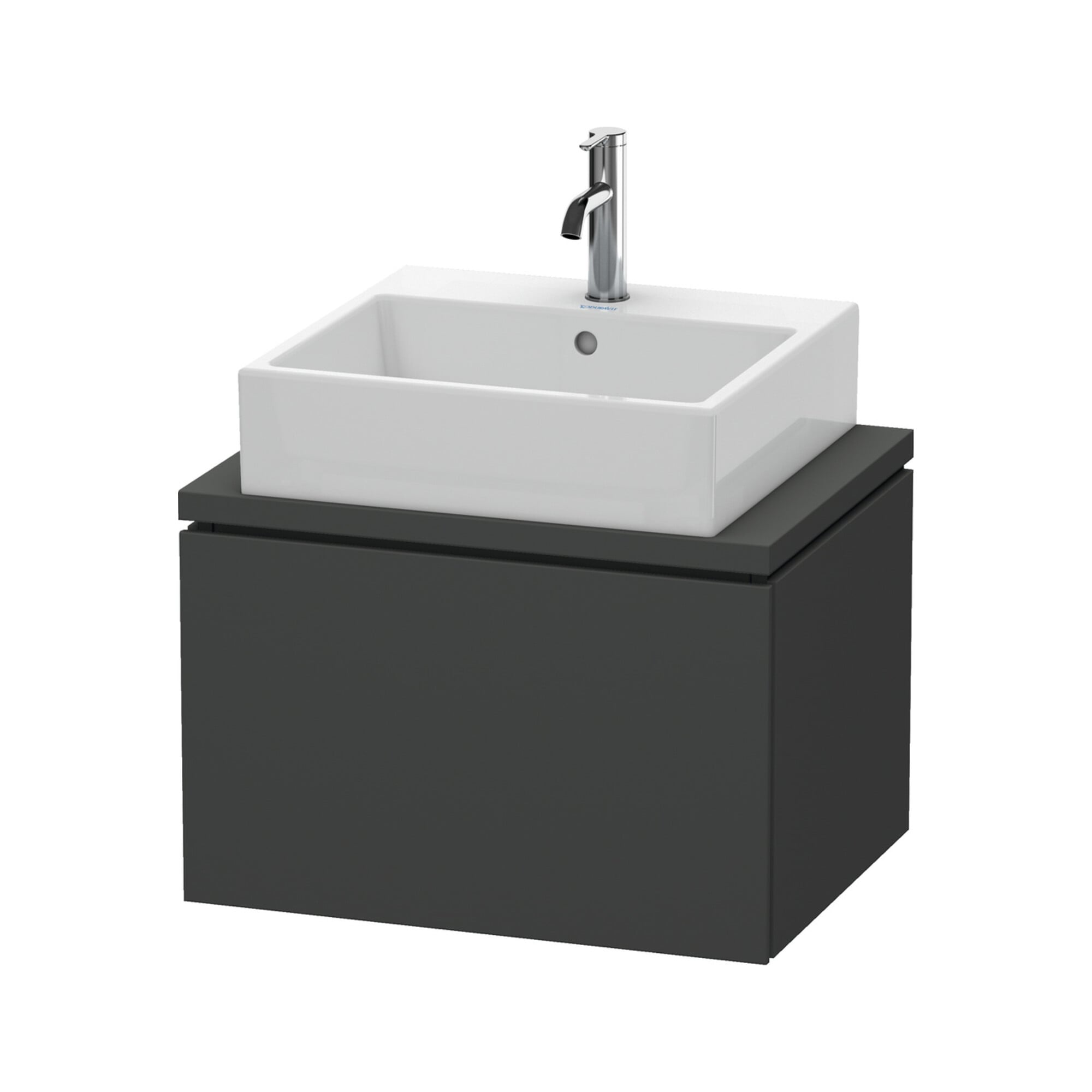 Duravit Waschtischunterschrank Compact L-Cube 62x47,7cm, graph ma, f Konsole, 1 Auszug