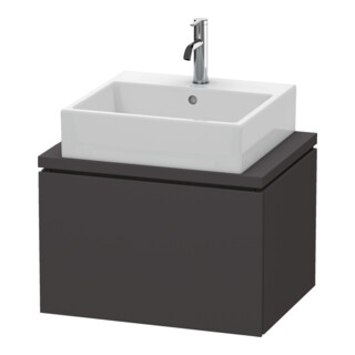 Duravit Waschtischunterschrank Compact L-Cube 62x47,7cm, graph matt, f Kons, 1 Auszug