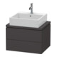 Duravit Waschtischunterschrank Compact L-Cube 62x47,7cm, graph matt, f Kons, 2 Schub.-1