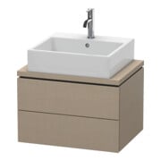 Duravit Waschtischunterschrank Compact L-Cube 62x47,7cm, lei, f Konsole, 2 Schubkästen