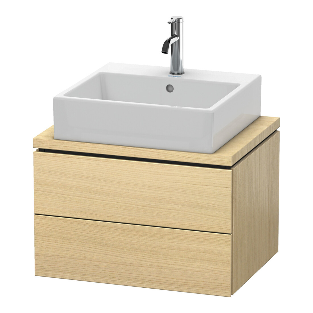 Duravit Waschtischunterschrank Compact L-Cube 62x47,7cm, med. Ei, f Kons, 2 Schub.