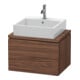 Duravit Waschtischunterschrank Compact L-Cube 62x47,7cm, Nussb dkl., f Kons, 2 Schub.-1