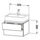 Duravit Waschtischunterschrank Compact L-Cube 62x47,7cm, Nussb dkl., f Kons, 2 Schub.