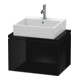 Duravit Waschtischunterschrank Compact L-Cube 62x47,7cm, sw hgl, für Konsole, 1 Auszug-1