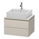 Duravit Waschtischunterschrank Compact L-Cube 62x47,7cm, Tau ma, f Kons, 2 Schubkästen-1