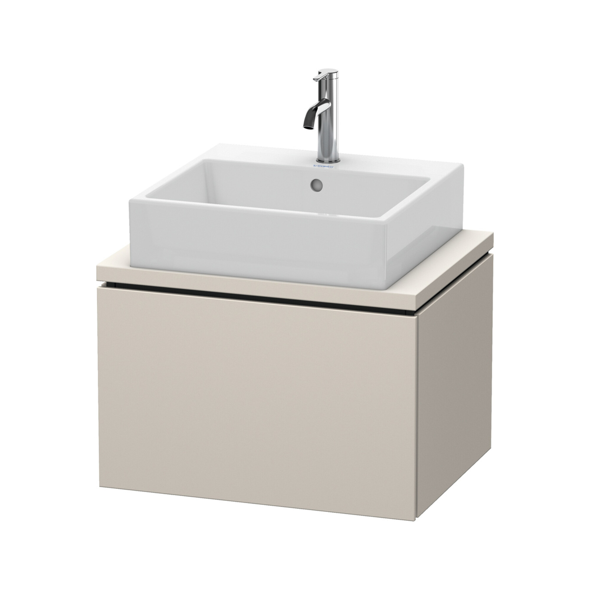 Duravit Waschtischunterschrank Compact L-Cube 62x47,7cm, Tau ma, für Konsole, 1 Auszug