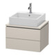 Duravit Waschtischunterschrank Compact L-Cube 62x47,7cm, Tau matt, f Kons, 2 Schub.-1