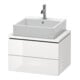 Duravit Waschtischunterschrank Compact L-Cube 62x47,7cm, we. hgl, f Kons, 2 Schub.-1