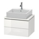 Duravit Waschtischunterschrank Compact L-Cube 62x47,7cm, we. hgl, f Kons, 2 Schub.-1