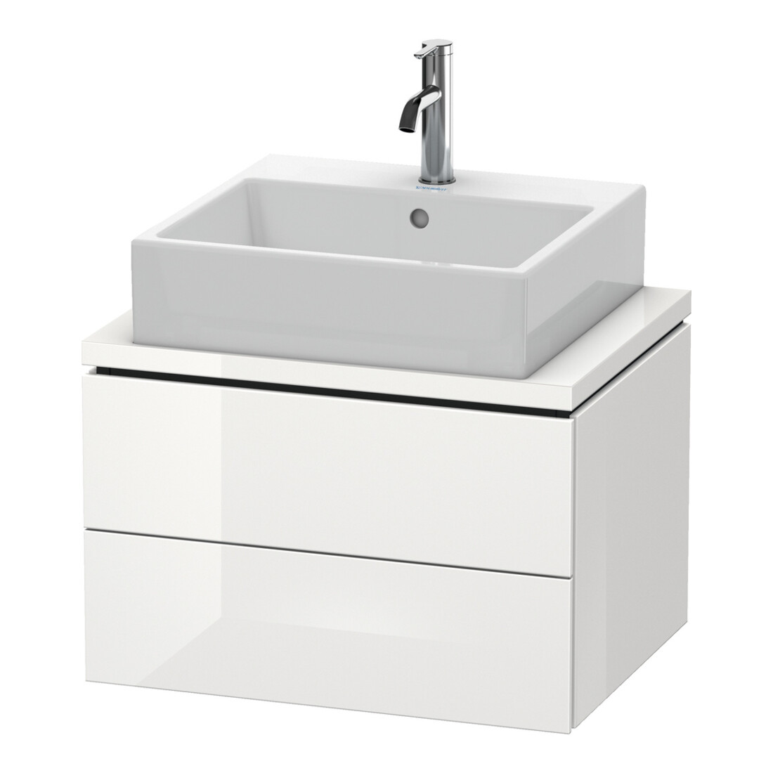 Duravit Waschtischunterschrank Compact L-Cube 62x47,7cm, we. hgl, f Kons, 2 Schub.