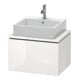 Duravit Waschtischunterschrank Compact L-Cube 62x47,7cm, we. hgl, f Konsole, 1 Auszug-1