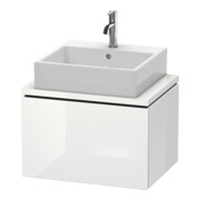 Duravit Waschtischunterschrank Compact L-Cube 62x47,7cm, we. hgl, f Konsole, 1 Auszug