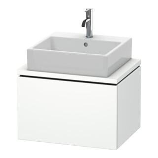 Duravit Waschtischunterschrank Compact L-Cube 62x47,7cm, we. matt, f Konsole, 1 Auszug