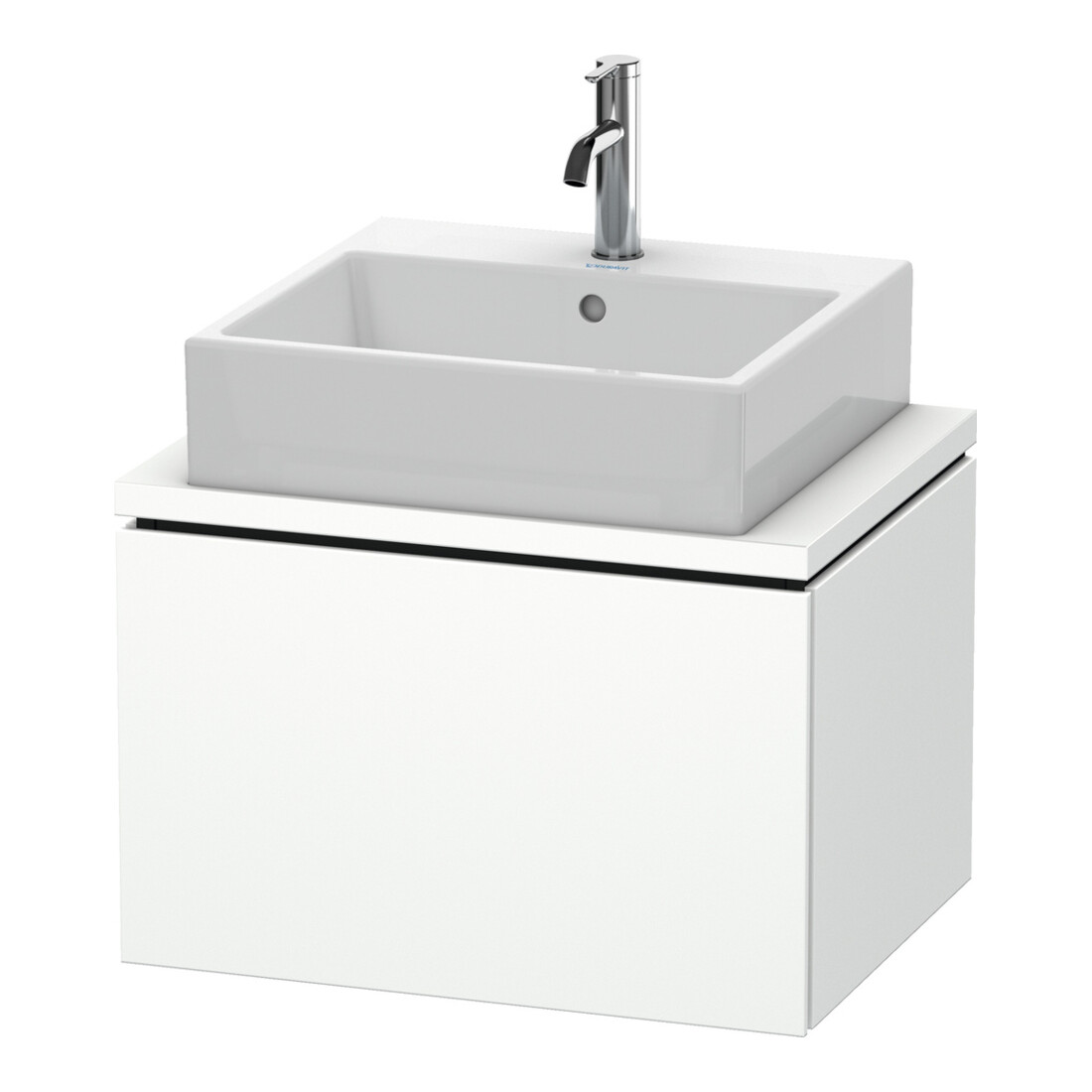 Duravit Waschtischunterschrank Compact L-Cube 62x47,7cm, we. matt, f Konsole, 1 Auszug