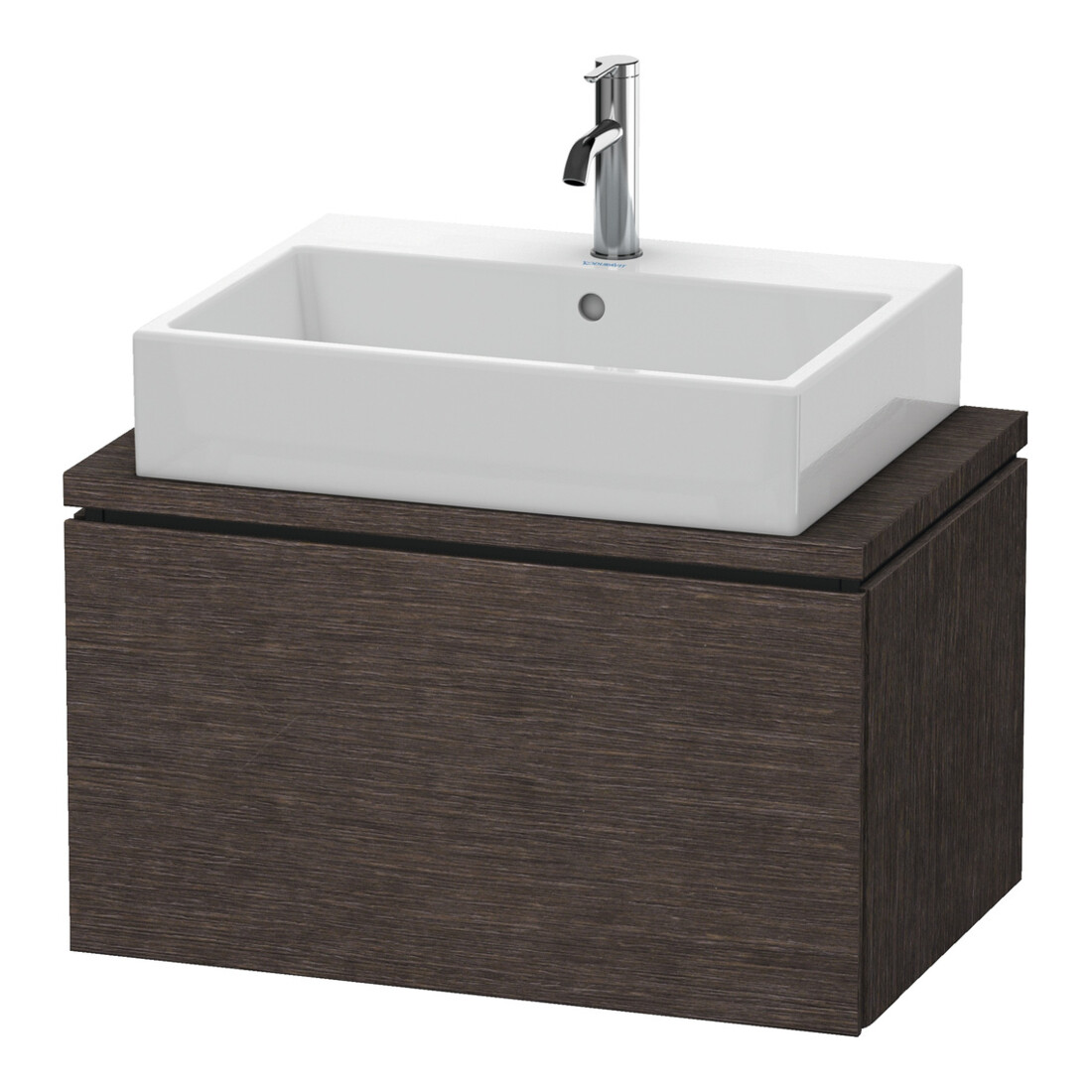 Duravit Waschtischunterschrank Compact L-Cube 72x47,7cm, Ei dkl. geb., f Kons, 1 Ausz.