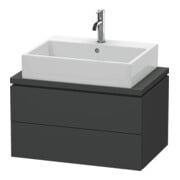 Duravit Waschtischunterschrank Compact L-Cube 72x47,7cm, graph ma, f Kons, 2 Schub.