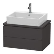 Duravit Waschtischunterschrank Compact L-Cube 72x47,7cm, graph matt, f Kons, 2 Schub.