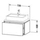 Duravit Waschtischunterschrank Compact L-Cube 72x47,7cm, Nussb dkl., f Kons, 1 Auszug