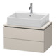 Duravit Waschtischunterschrank Compact L-Cube 72x47,7cm, Tau matt, f Kons, 2 Schub.-1