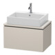 Duravit Waschtischunterschrank Compact L-Cube 72x47,7cm, Tau matt, f Konsole, 1 Auszug-1