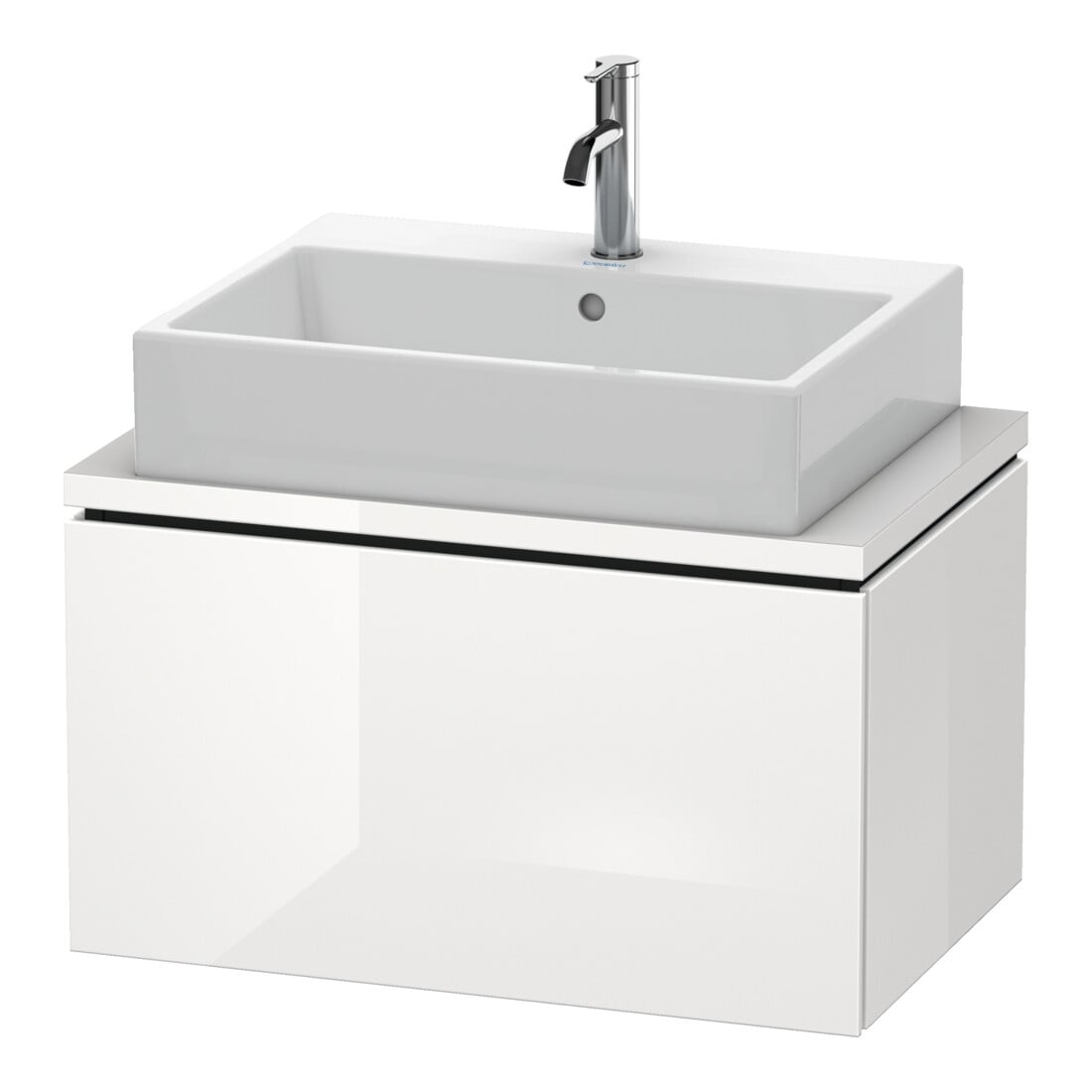 Duravit Waschtischunterschrank Compact L-Cube 72x47,7cm, we. hgl, f Konsole, 1 Auszug